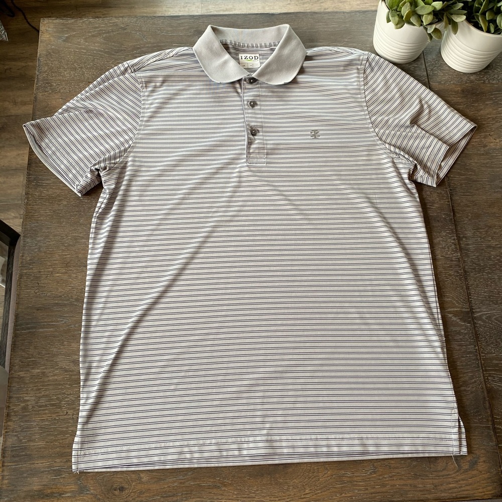 2/$15 Izod gray men’s golf polo dri fit size large